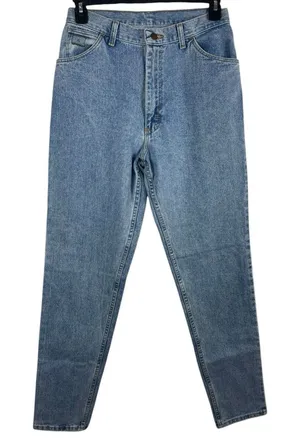 VTG Wrangler Med Wash High Waist Mom Jeans 90s 12 X 34 thumbnail 1