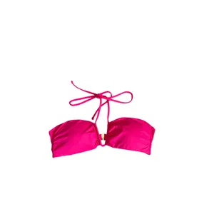 Lauren Ralph Lauren V Wire Bandeau Bikini Top Size 6‎ Hot Pink Swimwear NEW thumbnail 2