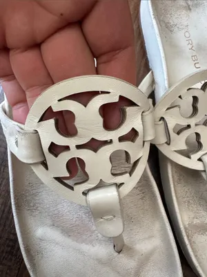 Tory Burch white  Logo Thong Sandals thumbnail 9