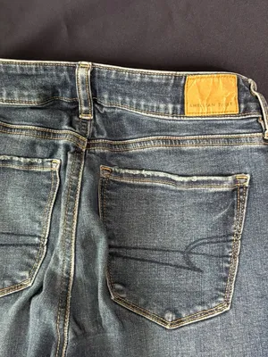 American Eagle High Rise Skinny Kick Jeans 2 Regular Stretch Frayed Hem thumbnail 13