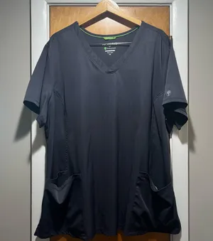 Healing Hands Gray Scrub Top thumbnail 1