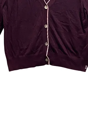 Scotch & Soda Classic Long Sleeve Cardigan Burgundy Size L Classic Preppy Fall thumbnail 8