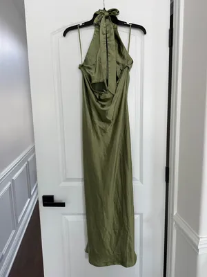 Petal & Pup Grasie Satin Halter Dress thumbnail 4