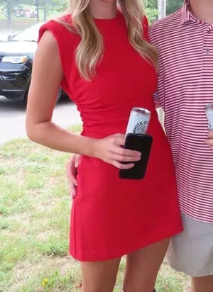 Red game day dress thumbnail 1