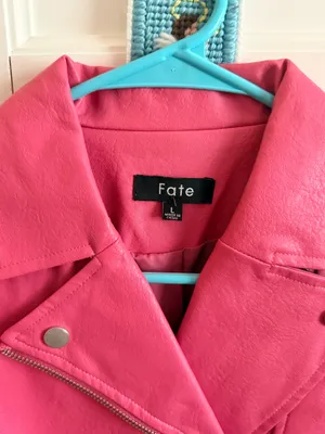 FATE Pink Leather Jacket  thumbnail 2