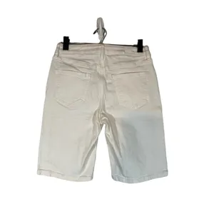 Calvin Klein White Denim Bermuda Jean Shorts City Length Women Size 6 thumbnail 2