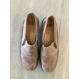 Sofft Leather Slip On Loafers Comfort Shoes Brown Womens 8M thumbnail 10