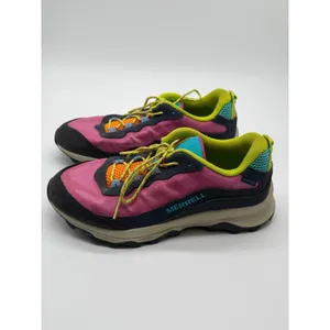 Merrell Waterproof Hiking Shoes Women 6 Pink Navy Neon Trail Sneakers thumbnail 8