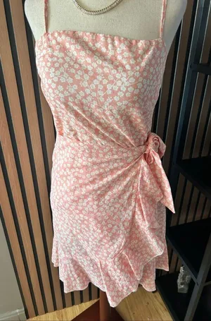 Hello Molly Princess Polly Mini Dress Light Pink Floral Size M thumbnail 1