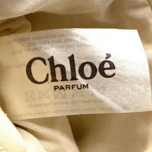 Chloé Parfum Canvas Coin Purse Makeup Case Gold Charm Red Stitching Chic Travel thumbnail 12