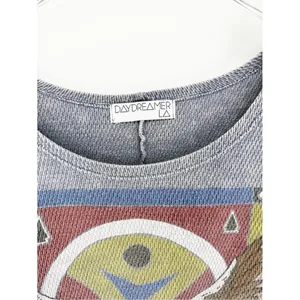 Daydreamer LA Eagle Long Sleeve Textured Top Women's‎ M Vintage Wash thumbnail 6