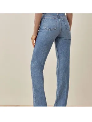 Reformation | Cynthia High Rise Striaght Long Jeans thumbnail 3