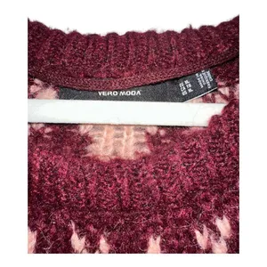 Vero Moda Womens Purple Filipa‎ Fair Isle Sweater, XL thumbnail 5