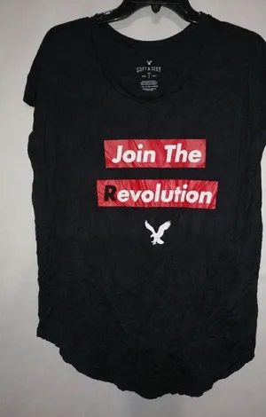 American Eagle XL Black Red Logo Top XL Plus thumbnail 1