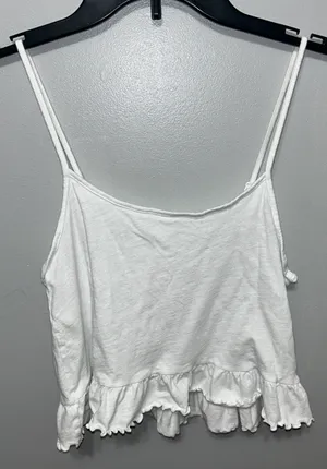 American Eagle Outfitters White Crop Top thumbnail 1