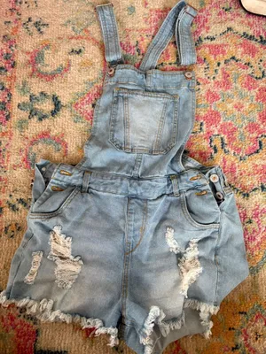 Overall shorts Blue thumbnail 1