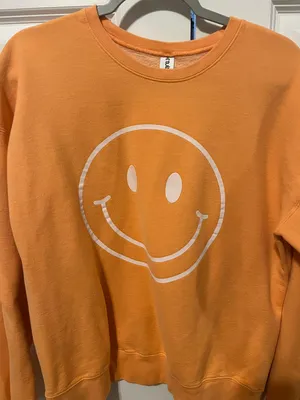 smiley face crewneck Orange Size L thumbnail 2