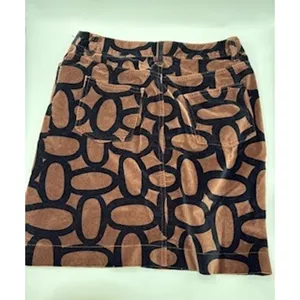 Boden Skirt 6R Brown Black Geometric Mini‎ Retro Mod Academic Autumn thumbnail 4