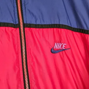 Nike‎ Vintage 90s Style Colorblock Windbreaker Jacket Red Blue Purple Womens L thumbnail 4