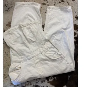 We The Free Je Suis Pret Barrel Jumpsuit In White Size Medium thumbnail 3