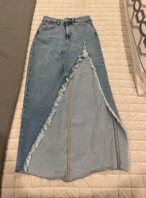Forever 21 Light Blue Denim Skirt thumbnail 1