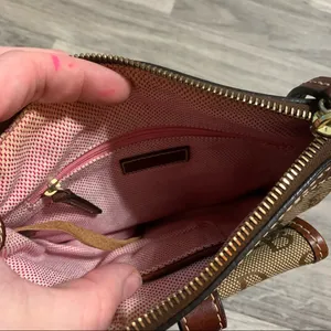 Dooney & Bourke Leather and Canvas Crossbody Signature/Logo Purse thumbnail 7