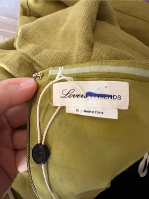 Lovers + Friends Strapless Olive Bow Mini Dress thumbnail 4
