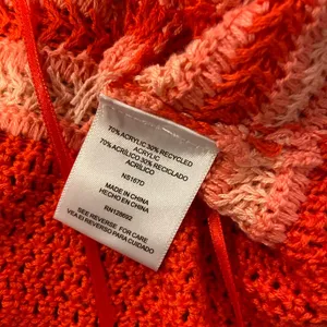Steve Madden NWT Madden NYC Size XL Orange Coral Stripe Crochet Crop Top V Neck Adjustable thumbnail 12