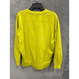 Lululemon Women Sweatshirt XL Yellow Perfectly Oversized Crew Pullover Logo thumbnail 5