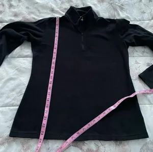 Columbia black fleece 1/4 zip closure logo on the back sweatshirt, size M top thumbnail 16