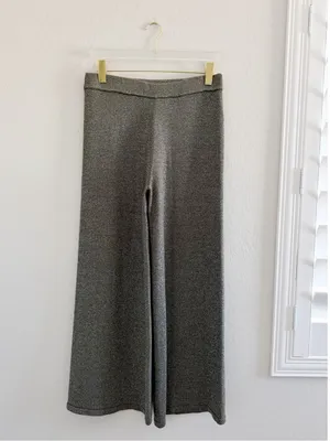 House of Harlow 1960 High Rise Sparkle Wide Leg Flare Pants Size L thumbnail 2