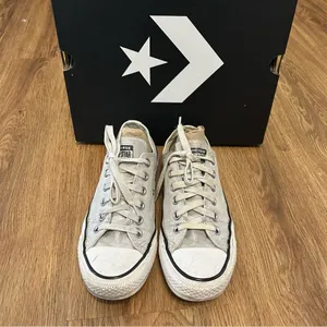 Converse all Star Chuck Taylor low top silver glitter lace up shoes sneakers 7 thumbnail 7