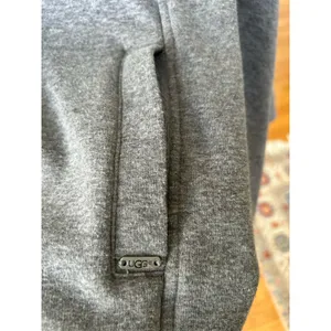UGG Pichot Grey Fleece Lined Poncho Sweater thumbnail 7