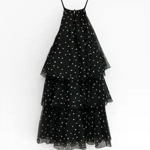 NWT Kate Spade New York Target Black‎ Polka Dot Tiered Tulle Ruffle Mini Dress S thumbnail 2
