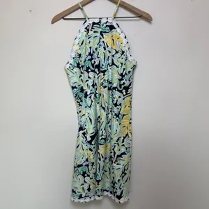 Crown & Ivy Women Cayo Coco Shift‎ Dress 10 Halter Neck Tropical Resort Iguana thumbnail 4