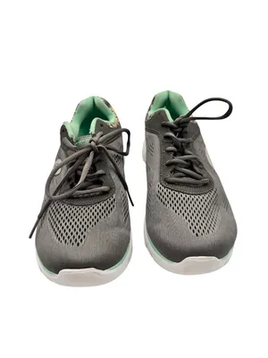 Skechers 9 Womens Athletic Shoes Snake Print Gray & Mint Green thumbnail 4