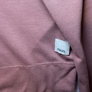 Vuori Womens Avalon Long Sleeve Henley Crop Mauve Brown Pink Size M Relaxed Fit thumbnail 8