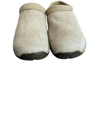 Merrell Oatmeal Canvas On Clogs Mules Slides Comfort Lightweight Size 7 Women's thumbnail 6