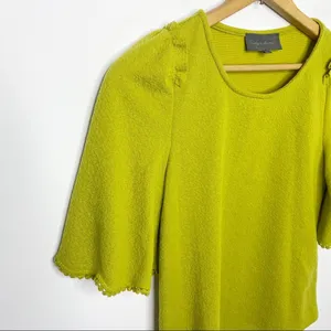 Anthropologie Sunday in Brooklyn chartreuse top Size XS thumbnail 3