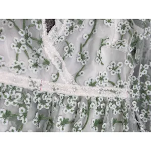 Ever After Floral Embroidered Maxi Dress Cottagecore Wedding Guest Long Sleeve S thumbnail 8
