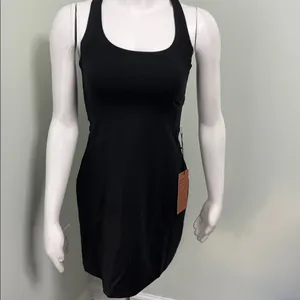 NWT Girlfriend Collective Paloma Black Racerback Dress Small thumbnail 4
