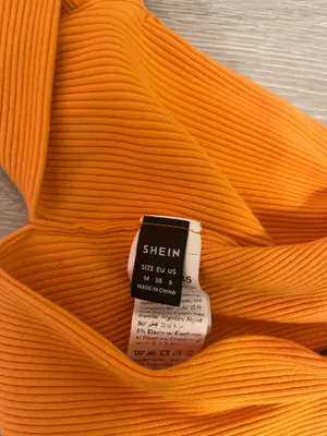 Orange Ribbed Twist Crop Top thumbnail 3