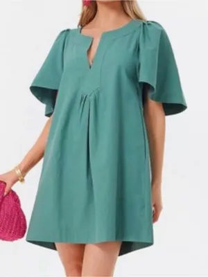 Tuckernuck Pomander Place Green Flutter Sleeve Dress thumbnail 1
