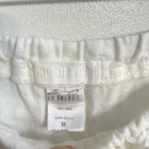 CP Shades Hampton White 100% Linen Drawstring Pull On Pants Size M Coastal Boho thumbnail 3