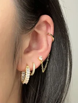 Evry Jewels “Flashy Earrings” Gold thumbnail 1