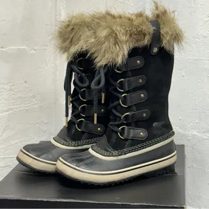 Sorel Joan of Arctic boots Waterproof black fur trim thumbnail 2