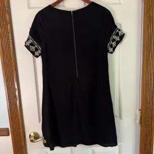 Lulus Embroidered Dress Short Sleeve Casual‎ Party Black Dress Size S thumbnail 11