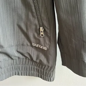 Burton Dryride Softshell Jacket Charcoal Grey Zip Rain Coat Cinched Waist Medium thumbnail 2
