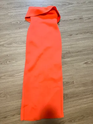 ASOS Orange Strapless Maxi Dress thumbnail 5