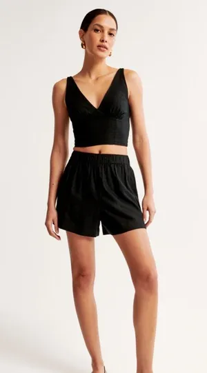 Linen Blend Pull-On Abercrombie Shorts thumbnail 1